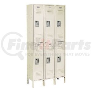 968265TN by GLOBAL INDUSTRIAL - Global Industrial™ Infinity® Double Tier 6 Door Locker, 12"Wx12"Dx36"H, Tan, Assembled