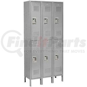 968267GY by GLOBAL INDUSTRIAL - Global Industrial™ Infinity® Double Tier 6 Door Locker, 12"Wx15"Dx36"H, Gray, Assembled