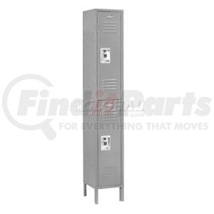 Global Industrial 968268GY Padlock Infinity® Locker Double Tier 12x18x36 2 Door Assembled Gray