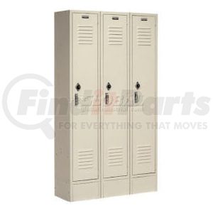 Global Industrial 652165TN Padlock Global Industrial Paramount® Single Tier 3 Door Locker, 12"Wx18"Dx60"H, Tan,