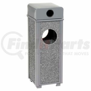 238240GY by GLOBAL INDUSTRIAL - Global Industrial&#153; Stone Panel Trash Weather Urn, 10-1/2"Wx10-1/2"Dx28"H, 2.5 Gal. Cap., Gray