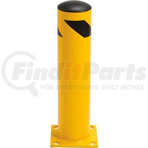 652898M by GLOBAL INDUSTRIAL - Global Industrial™ Removable Steel Bollard Plastic Cap & Chain Slots Existing Concrete 5.5x24