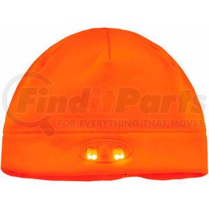 16804 by ERGODYNE - Ergodyne&#174; N-Ferno&#174; 6804 Skull Cap Beanie Hat With LED Lights, Orange