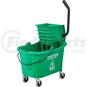 260594GN by GLOBAL INDUSTRIAL - Global Industrial&#153; Mop Bucket And Wringer Combo 38 Qt., Side Press, Green