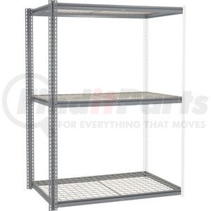 581025GY by GLOBAL INDUSTRIAL - Global Industrial&#153; High Cap. Add-On Rack 60Wx24Dx84H 3 Levels Wire Deck 1300 Lb. Per Level GRY