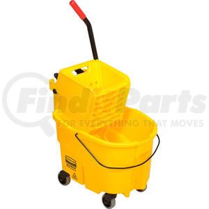 FG748000YEL by RUBBERMAID - Rubbermaid WaveBrake&#174; 2.0 Mop Bucket & Wringer Combo W/ Side Press, 26 Qt. - FG748000YEL
