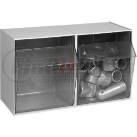 QTB302GY by QUANTUM STORAGE SYSTEMS - Quantum Tip Out Storage Bin QTB302 - 2 Compartments Gray