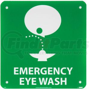 S50R by NATIONAL MARKER COMPANY - Graphic Facility Signs - Emergency Eye Wash - Plastic 7x7