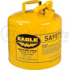 UI-50-SY by JUSTRITE - Eagle Type I Safety Can - 5 Gallons - Yellow, UI-50-SY