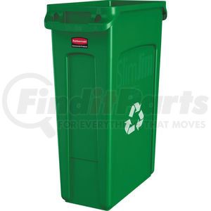 FG354007GRN by RUBBERMAID - Rubbermaid&#174; Slim Jim&#174; Recycling Can, 23 Gallon, Green