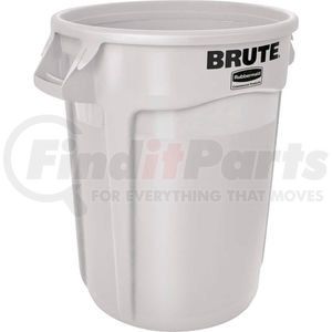 1779740 by RUBBERMAID - Rubbermaid Brute&#174; 1779740 Trash Container w/Venting Channels, 44 Gallon - White