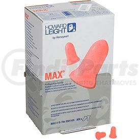 MAX-1-D by NORTH SAFETY - Howard Leight&#8482; MAX-1-D MAX&#174; Ear Plugs, Disposable, NRR 33, Uncorded, 500 Pairs/Box