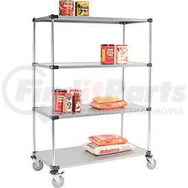 489045B by GLOBAL INDUSTRIAL - Nexel&#174; Galvanized Shelf Truck 72x18x69 1200 Pound Capacity With Brakes