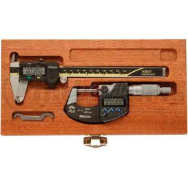 64PKA076B by MITUTOYO - Mitutoyo 64PKA076B Digimatic 2-Piece Caliper & Micrometer Tool Kit (500-196-30 & 293-340-30)