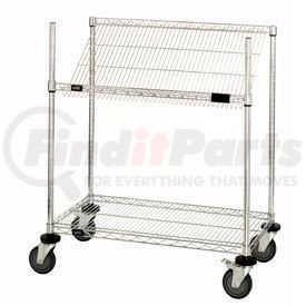 269010 by GLOBAL INDUSTRIAL - Global Industrial&#153; Easy Access Slant Shelf Chrome Wire Cart 48"L x 18"W x 48"H