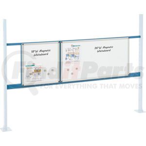 319179BL by GLOBAL INDUSTRIAL - Global Industrial&#153; Panel Kit for 72"W Workbench - 18"W and 36"W Whiteboard, Mounting Rail Blue