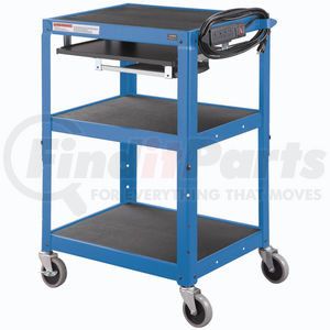 Global Industrial 334541BL Utility Cart Global Industrial® Steel Mobile Workstation Cart with Slide out keyboard and