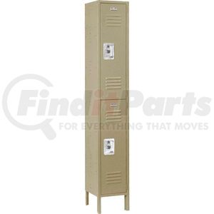 Global Industrial 968268TN Padlock Global Industrial Infinity® Double Tier 2 Door Locker, 12"Wx18"Dx36"H, Tan,