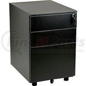 695450 by GLOBAL INDUSTRIAL - Interion&#174; 3 Drawer Low File Cabinet - Black
