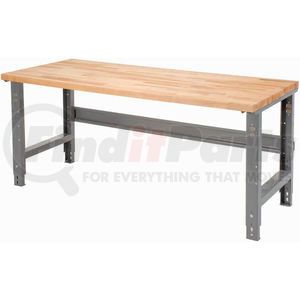 318913GY by GLOBAL INDUSTRIAL - Global Industrial&#153; 72 x 30 Adjustable Height Workbench C-Channel Leg - Birch Square Edge - Gray