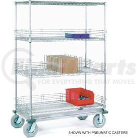 168238 by GLOBAL INDUSTRIAL - Nexel&#174; Chrome Wire Shelf Truck 60x18x81 1600 Pound Capacity