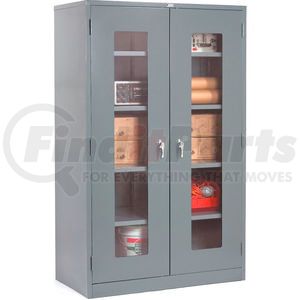 237614GY by GLOBAL INDUSTRIAL - Global Industrial™ Clear View Storage Cabinet Easy Assembly 36x18x78 - Gray