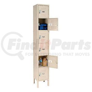 652156TN by GLOBAL INDUSTRIAL - Global Industrial™ Paramount® Six Tier 6 Door Locker, 12"Wx15"Dx12"H, Tan, Assembled