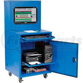 249190JBL by GLOBAL INDUSTRIAL - Global Industrial™ Deluxe LCD Industrial Computer Cabinet, Blue, Unassembled