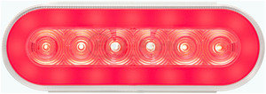Optronics STL111RCBP Brake / Tail / Turn Signal Light Brake / Tail / Turn Signal Light - Oval LED, Clear Lens, 22 Red Diodes