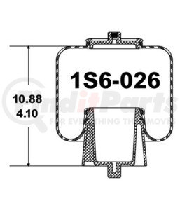 1S6-026 by CONTINENTAL AG - [FORMERLY GOODYEAR] Air Spring Sleeve