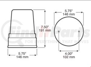 756R24 by PETERSON LIGHTING - 756 Rotating Light - Red, 24-Volt