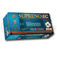 SEC375XL by MICROFLEX - Supreno® EC Powder-Free Extended Cuff Nitrile Examination Gloves, Blue, XL