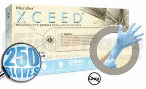 XC310S by MICROFLEX - Xceed® Powder-Free Nitrile Examination Gloves, Blue, Small