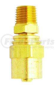 622 by MILTON INDUSTRIES - Re-usable Brass Hole Fitting Male End 3/8" Hose I.D. 3/8" NPT