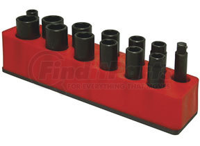 777 by MECHANIC'S TIME SAVERS - 3/8 in. Drive Deep Red Socket Holder  5.5-22mm