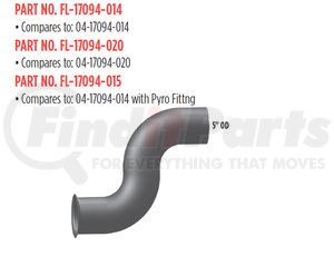 FL-17094-014 by GRAND ROCK - 04-17094-014 TURBO PIPE