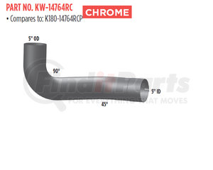 KW-14764RC by GRAND ROCK - REP: K180-14764RCP MUFFLER INLET B MODEL RIGHT 5"