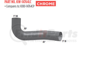 KW-14764LC by GRAND ROCK - REP: K180-14764CP MUFFLER INLET B MODEL LEFT 5"