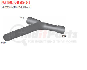 FL-16885-041 by GRAND ROCK - REPL 04-16885-041 Y-PIPE ALUMINIZED