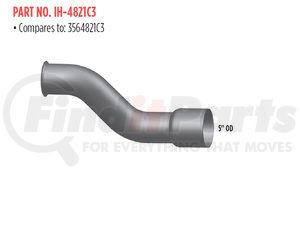 IH-4821C3 by GRAND ROCK - 4" 2 BEND TURBO PIPE ALZ