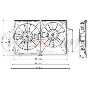 2811542 by GLOBAL PARTS DISTRIBUTORS - gpd Electric Cooling Fan 2811542