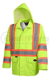 V1081360U-S by PIONEER SAFETY - 5628U HI-VIS Safety Rainwear Jacket, Yellow - Size Small