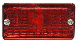 126-25R by PETERSON LIGHTING - 126-25 Rectangular Clearance/Side Marker Replacement Lens - Red Replacement Lens