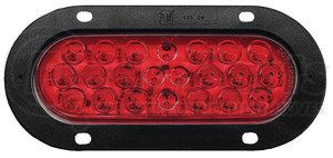 823R-22 by PETERSON LIGHTING - 820-22/823-22 Series Piranha&reg; LED 6" Oval Stop/Turn/Tail and Amber Park/Turn Light - Red Flange Mount
