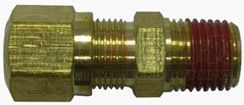 N68-6-4 by POWER PRODUCTS - Connector Male, Brass, 3/8 x 1/4, for Nylon Tubing
