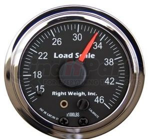 510-46-C by RIGHT WEIGH - Trailer Load Pressure Gauge - In-Dash Analog Load Scale, Chrome