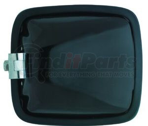 Cham-Cal 40603 Door Mirror Open Road 6 1/2"x 6" Step Van Mirror, Convex Glass, Painted Black