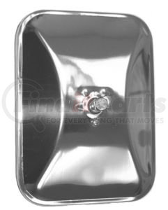 Cham-Cal 30151 Open Road 6"x 8" "Smooth Back" Light Truck Mirror, Stainless Steel