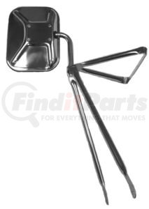 50801 by CHAM-CAL - Open Road 7 1/2"x 10 1/2" MD Large Tripod Mirror Assembly, Internal Elbow Head, Stainless Steel