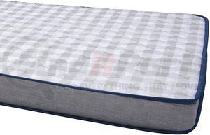 Pinstripe Mobile Mattress 6.5" Gray Quilted Both Sides 32"W x 79" Long 
